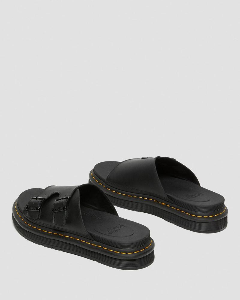 Dr Martens Dax Men's Leren Sandalen Heren Zwart | NL 176LIS